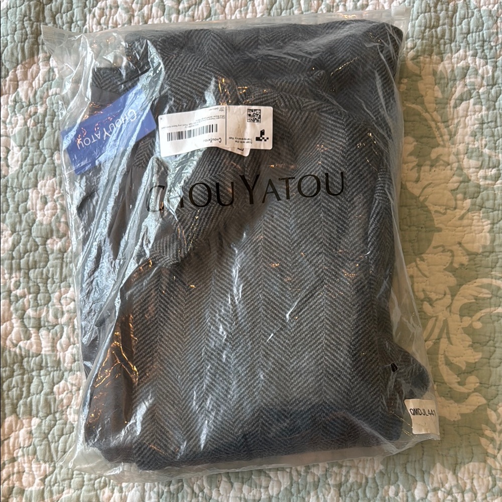 Liz Claiborne Charcoal Herringbone Jacket